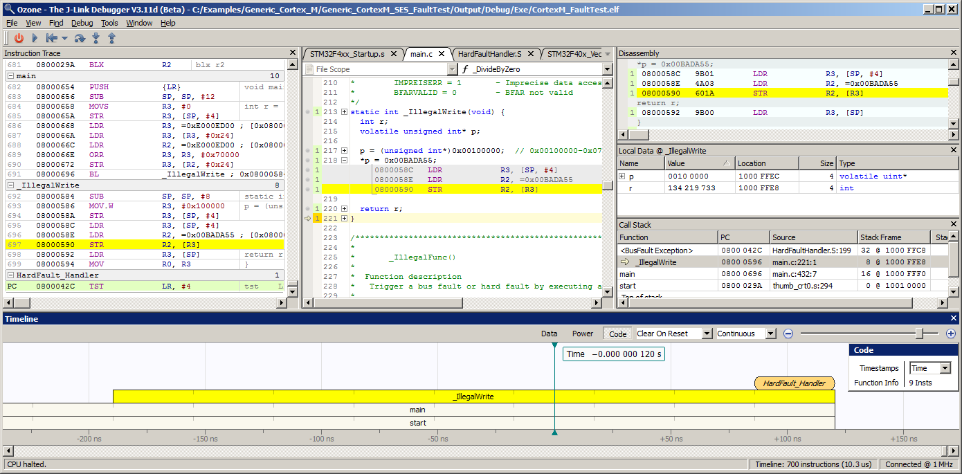 Exception Trace.