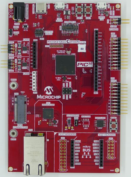 File:Microchip PIC32CZCA80 board.JPG