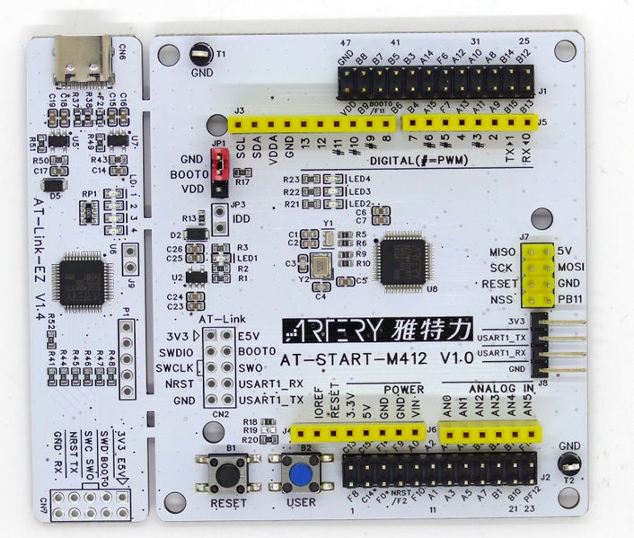 File:Artery AT-START-M412 AT32M12CBT7 board.jpg