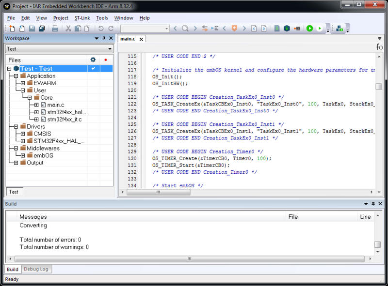 File:embOS CubeMX compiled IAR.png