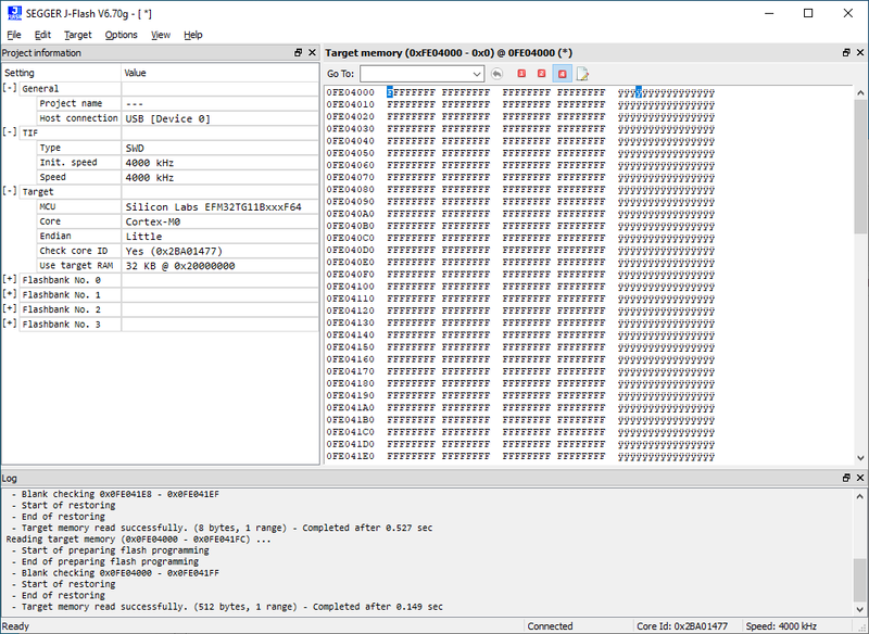 File:JFlash EFM32TG11B ReadBack Screen LockBits.png