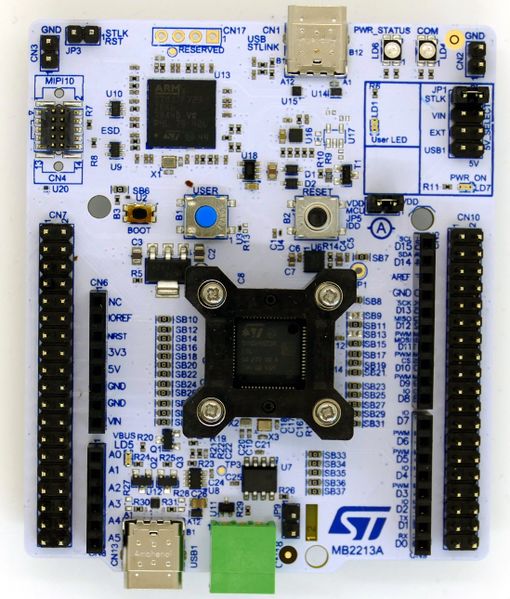 File:ST NUCLEO-MB2213-WS STM32C562 board.jpg