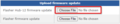 Web interface firmware update file upload